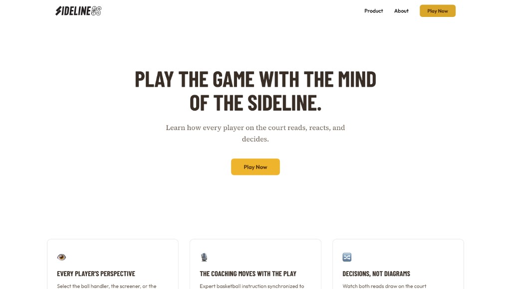 SidelineOS — website preview